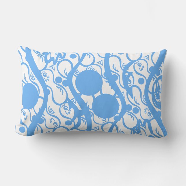Blue Larva Lumbar Cushion (Front)