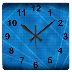 Abstract Painting Blue Wall Clocks | Zazzle.co.nz