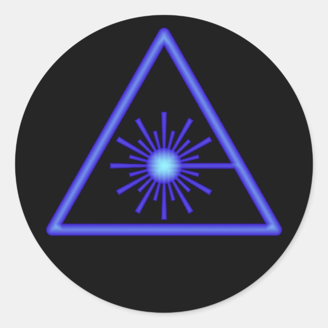 Blue Laser Symbol Sticker (Front)