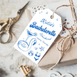 Blue Last toast Beach Bachelorette Party Gift Tags