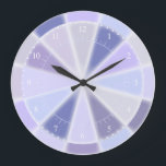 Blue Lavender and Purple Elegant Glow Large Clock<br><div class="desc">Pretty clockface in elegant purples and blues with a glowing effect.</div>
