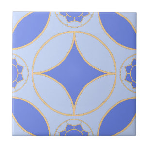 blue lavender  classic Deco pattern Tile