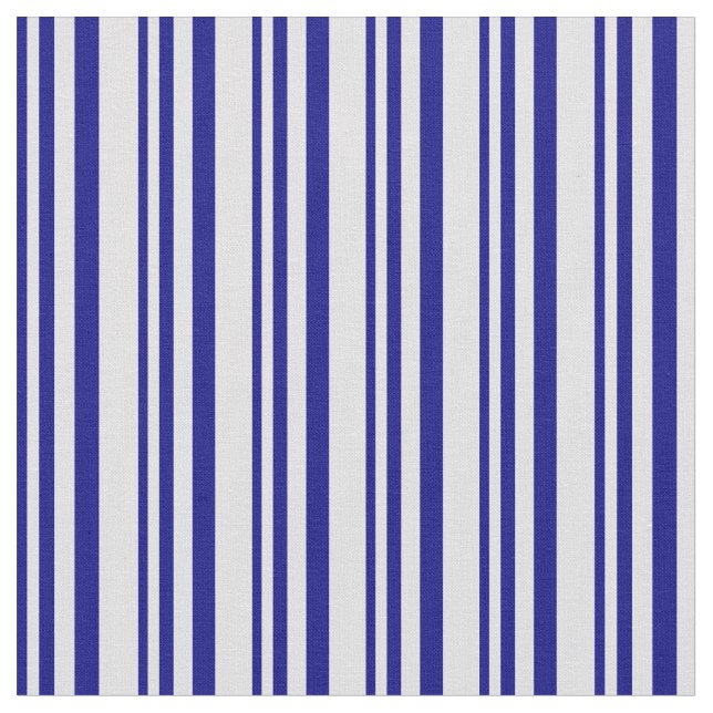 Blue & Lavender Coloured Striped/Lined Pattern Fabric (Close Up)