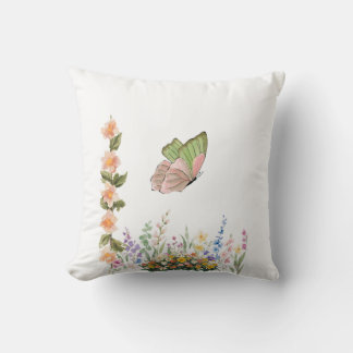 Blue & Lavender Countryside Floral Cushion – Flowe