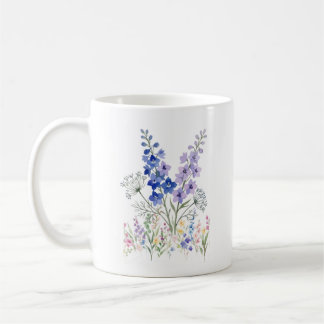 Blue & Lavender Countryside Floral Mug – Delicate