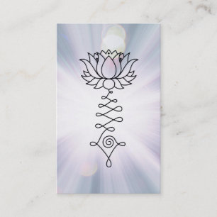 *~* Blue Lavender Lotus Rays Reiki Healing Energy Business Card