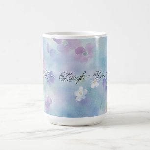 Blue Lavender White Purple Flowers Coffee Mug