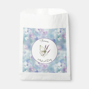 Blue Lavender White Purple Flowers Wedding Favour Bags