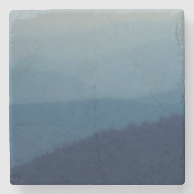 Blue Layers Stone Coaster (Front)