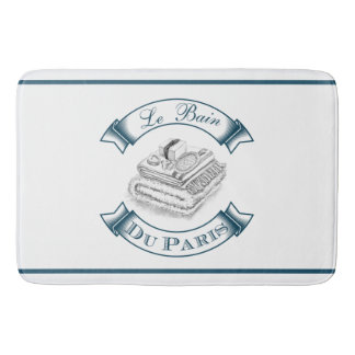 Blue Le Bain Du Paris Toothbrush & Soap Dispenser Bath Mat