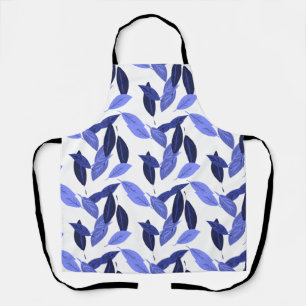 Blue leaf apron
