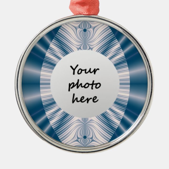 Blue Leaf Christmas Ornaments (Front)