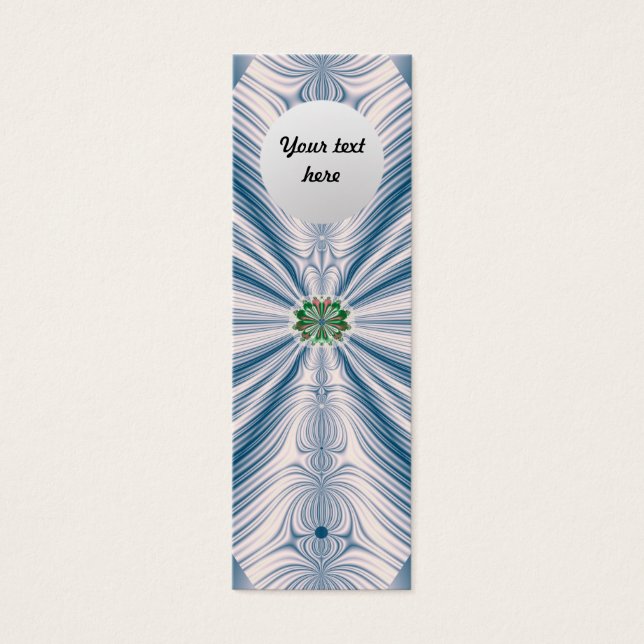 Blue Leaf Custom Bookmark (Front)