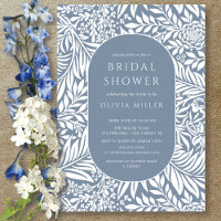 Blue Leaf Floral Bridal Shower