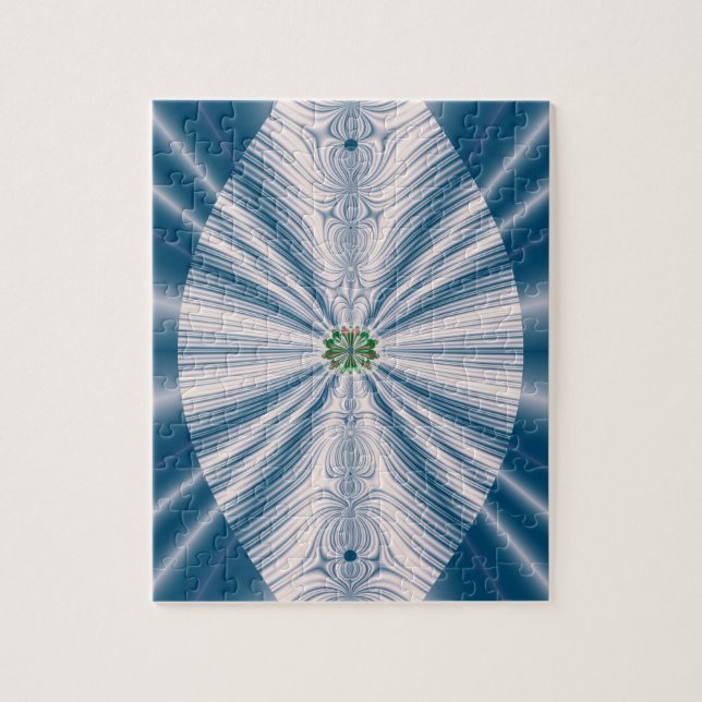 Blue Leaf Jigsaw Puzzle (Vertical)