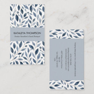 Blue Leaf Personalised Business Card