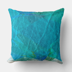Blue Leather Cushion