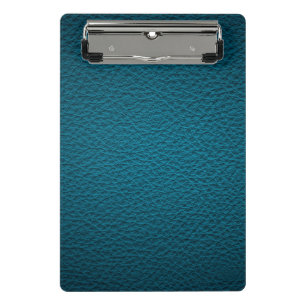 Blue leather  mini clipboard