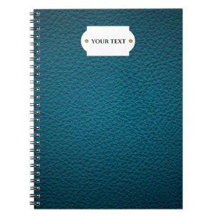 Blue leather notebook.  notebook