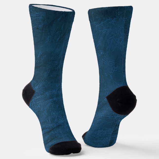Blue Leather Pattern  Socks (Angled)