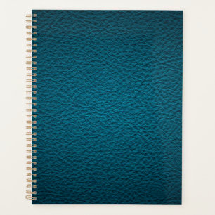 Blue leather planner