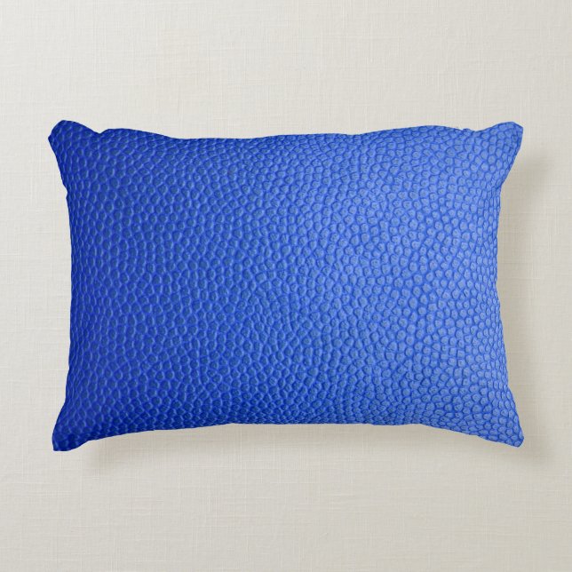 Blue leather skin texture skin decorative cushion (Front)