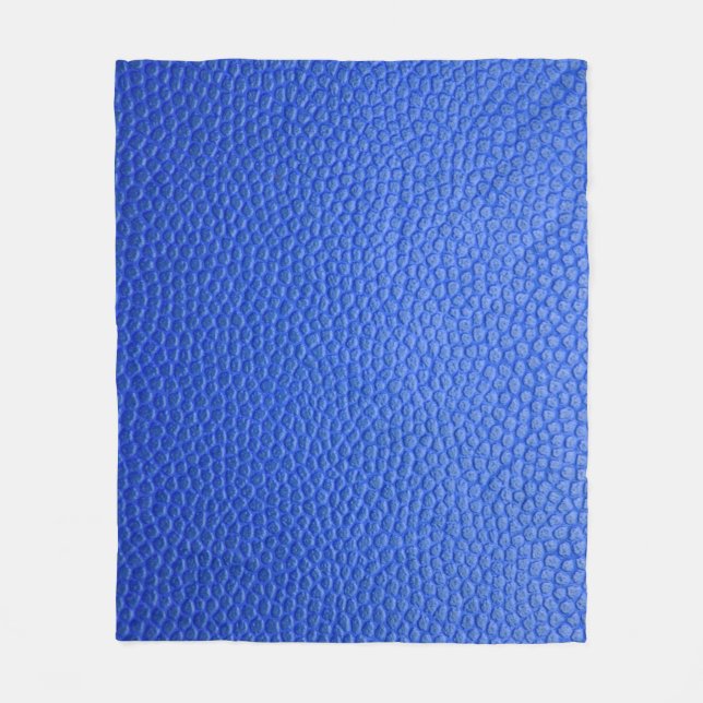 Blue leather skin texture skin fleece blanket (Front)