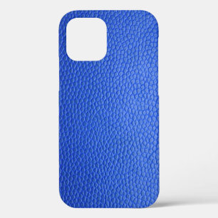 Blue leather skin texture skin iPhone 12 case