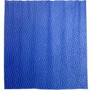 Blue leather skin texture skin shower curtain