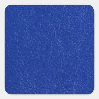 Blue leather square sticker