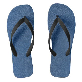 blue leather style jandals