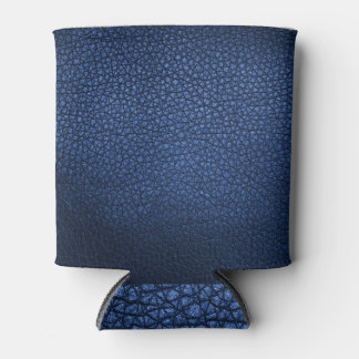 Blue Leather Texture: Closeup Background. Can Cooler