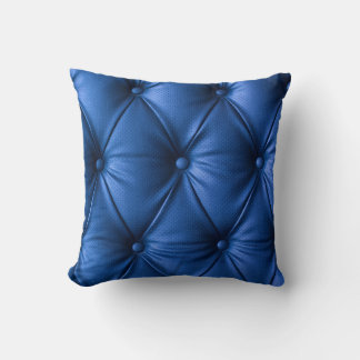 Blue Leather Texture: Luxurious Background Cushion