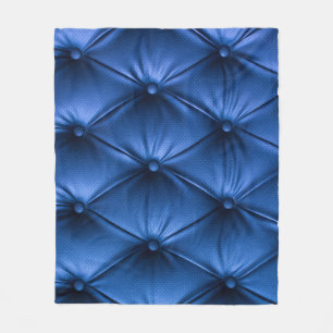 Blue Leather Texture: Luxurious Background Fleece Blanket
