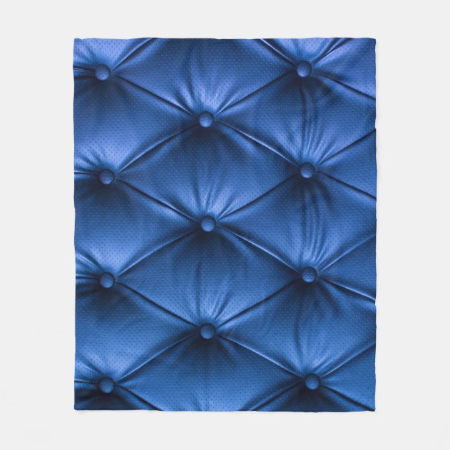 Blue Leather Texture: Luxurious Background Fleece Blanket (Front)