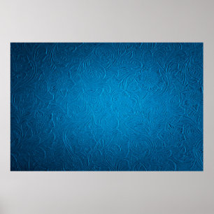Blue leather texture poster