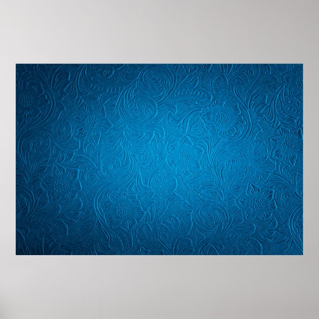 Blue leather texture poster (Front)