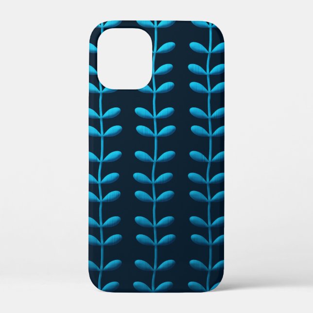 blue leaves Case-Mate iPhone case (Back)