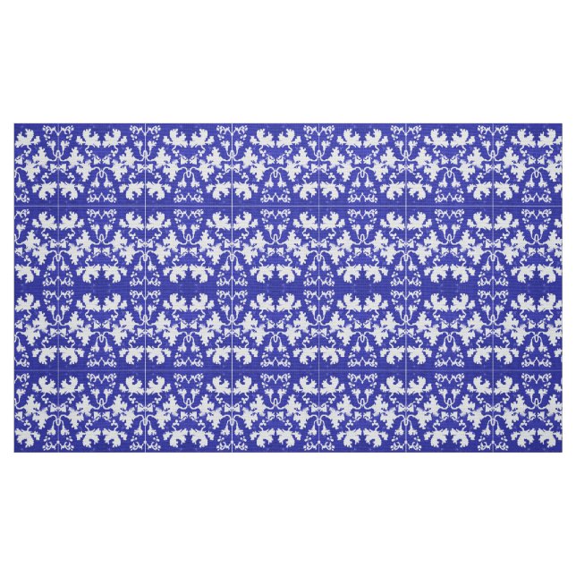 Blue Leaves. Fabric (Fat Quarter)