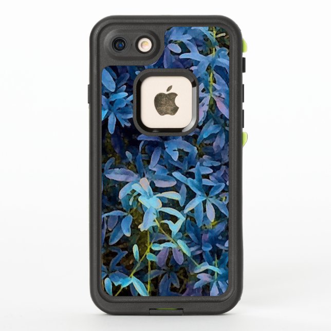 Blue Leaves Impression LifeProof iPhone Case (Back)