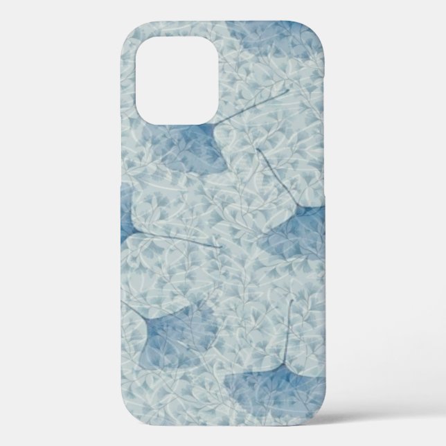 Blue Leaves Pattern Design Case-Mate iPhone Case (Back)
