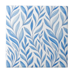 Blue Leaves Tile