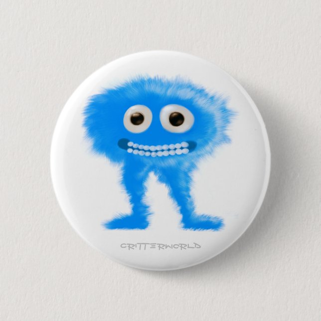Blue Leggy Critter 6 Cm Round Badge (Front)