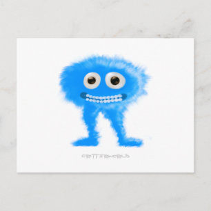 Blue Leggy Critter Postcard