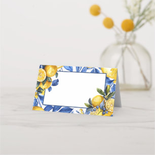 Blue Lemon Citrus Name Place Cards or Food Sign