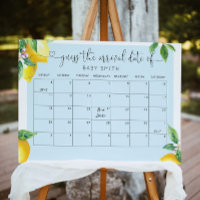 Blue lemon Guess the due Date calendar