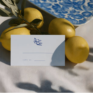 Blue Lemons Hand Drawn Wedding Escort Cards