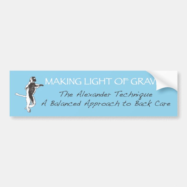 Blue Lemur Bumper Sticker (Front)