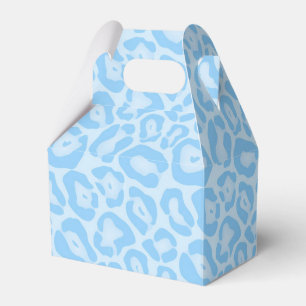 Blue Leopard Cheetah Print Safari Favour Favour Box