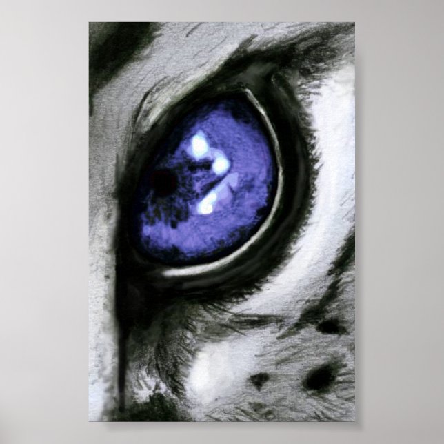 Blue Leopard Eye Poster (Front)